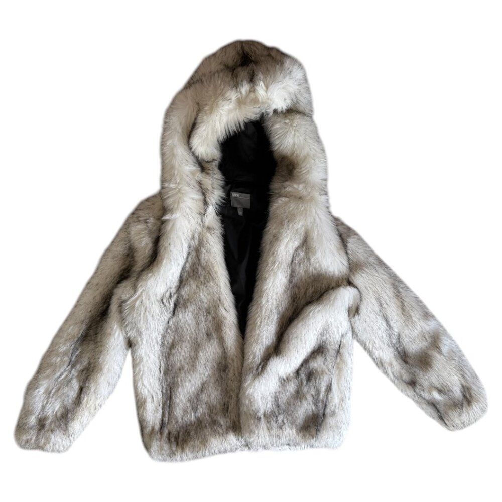 Men's ASOS DESIGN faux fur hooded bomber in white